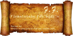 Finkelstein Fábián névjegykártya